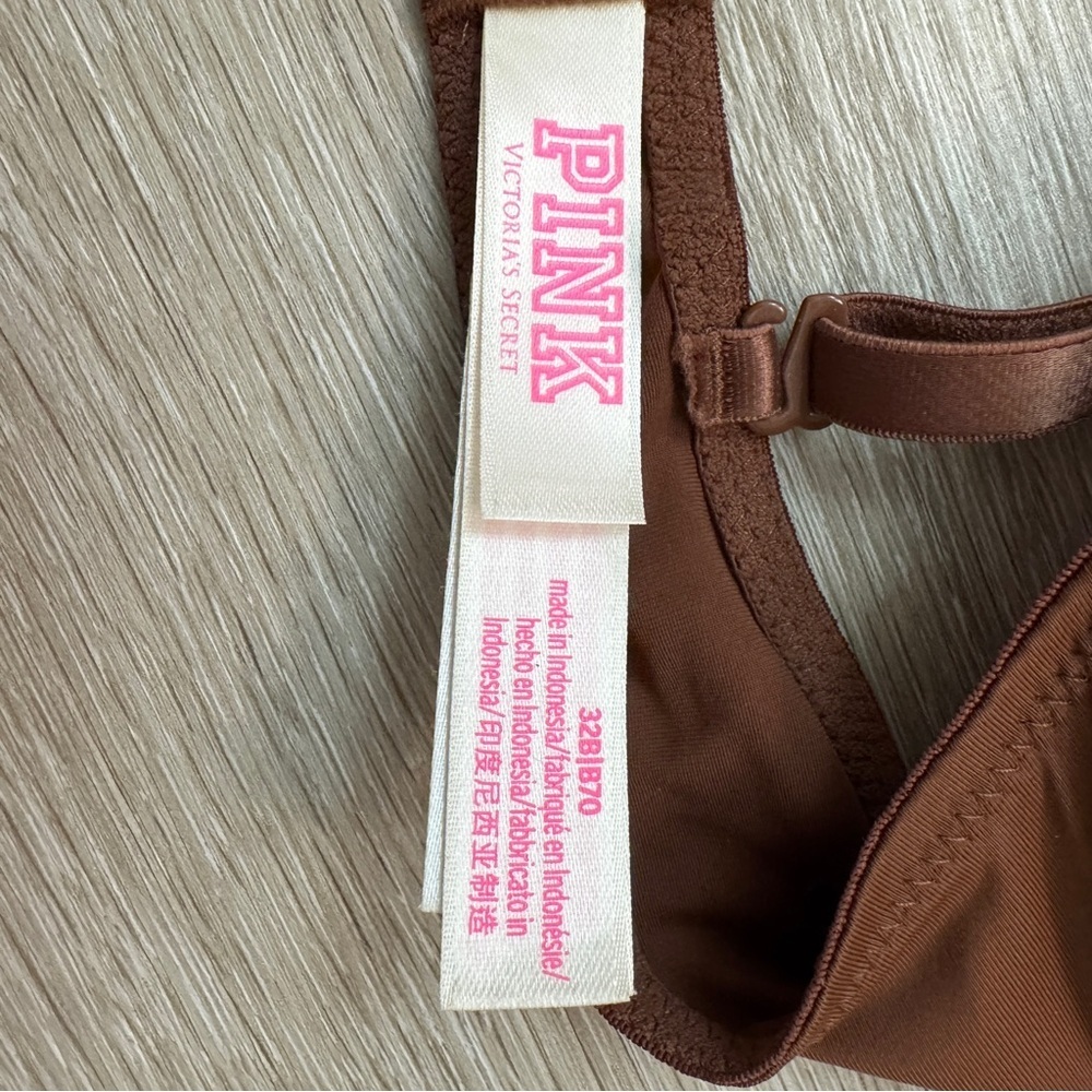 Victoria's Secret PINK Brown Push Up Bra. 32B. Basics Casual - Picture 2 of 6